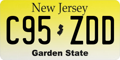 NJ license plate C95ZDD