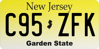 NJ license plate C95ZFK