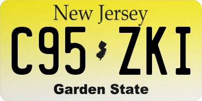 NJ license plate C95ZKI
