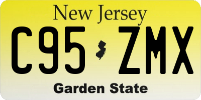 NJ license plate C95ZMX