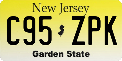 NJ license plate C95ZPK