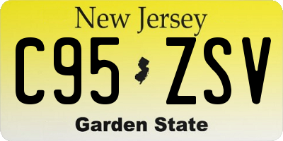 NJ license plate C95ZSV