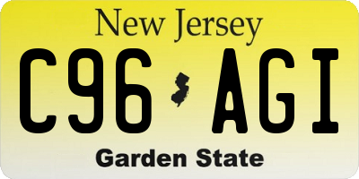 NJ license plate C96AGI