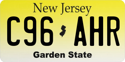 NJ license plate C96AHR