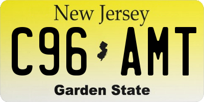 NJ license plate C96AMT
