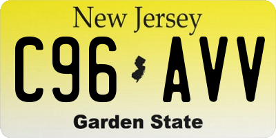 NJ license plate C96AVV