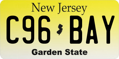 NJ license plate C96BAY