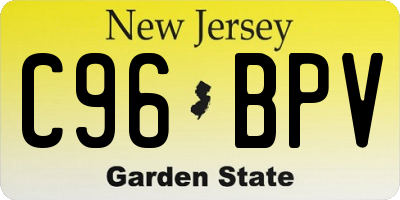NJ license plate C96BPV
