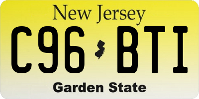 NJ license plate C96BTI