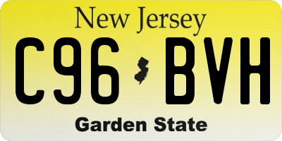 NJ license plate C96BVH