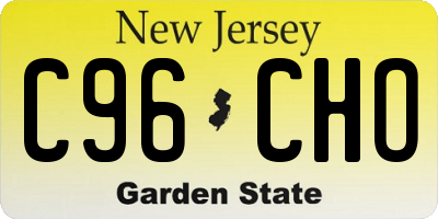 NJ license plate C96CHO