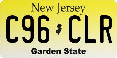 NJ license plate C96CLR