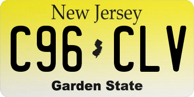 NJ license plate C96CLV