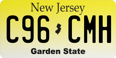 NJ license plate C96CMH