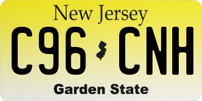 NJ license plate C96CNH