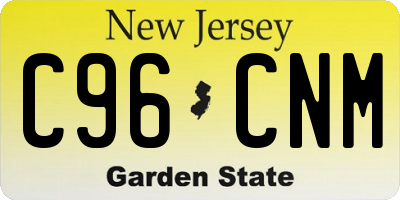 NJ license plate C96CNM
