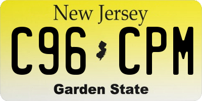 NJ license plate C96CPM