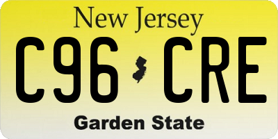 NJ license plate C96CRE