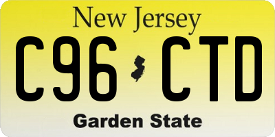 NJ license plate C96CTD