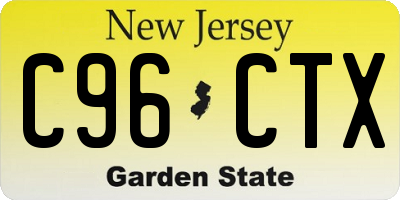 NJ license plate C96CTX