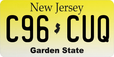 NJ license plate C96CUQ
