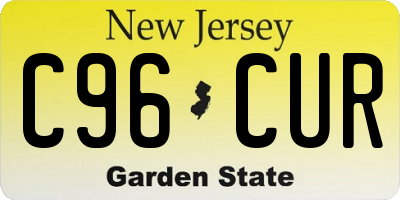 NJ license plate C96CUR