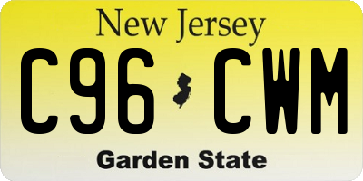 NJ license plate C96CWM
