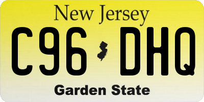 NJ license plate C96DHQ