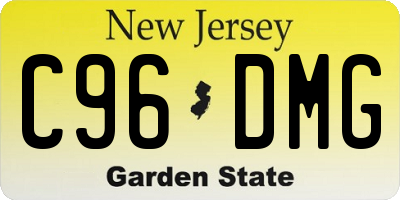 NJ license plate C96DMG