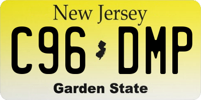 NJ license plate C96DMP