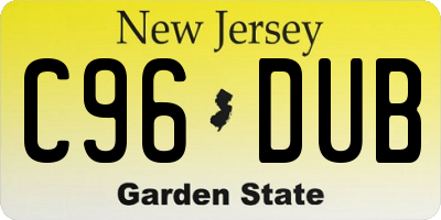 NJ license plate C96DUB