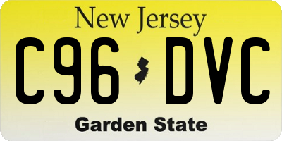 NJ license plate C96DVC