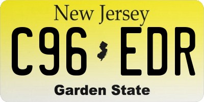 NJ license plate C96EDR