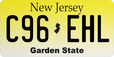 NJ license plate C96EHL
