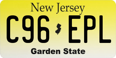NJ license plate C96EPL