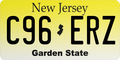 NJ license plate C96ERZ