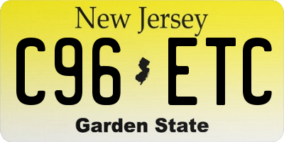 NJ license plate C96ETC