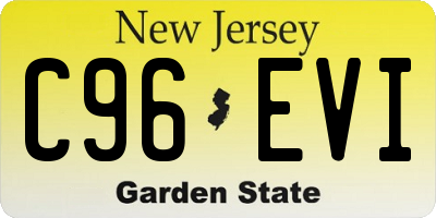 NJ license plate C96EVI