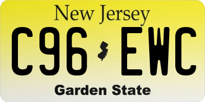 NJ license plate C96EWC