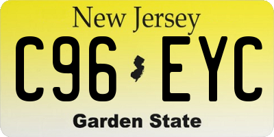 NJ license plate C96EYC