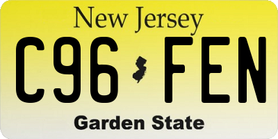 NJ license plate C96FEN