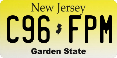 NJ license plate C96FPM