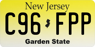 NJ license plate C96FPP