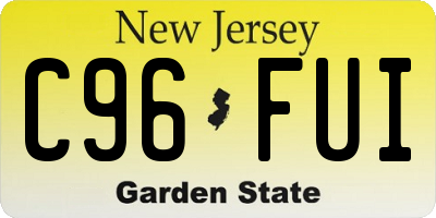 NJ license plate C96FUI