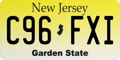 NJ license plate C96FXI