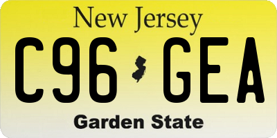 NJ license plate C96GEA