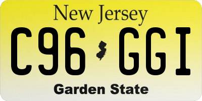 NJ license plate C96GGI