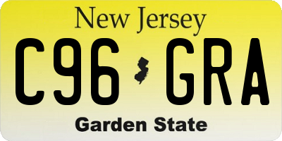 NJ license plate C96GRA