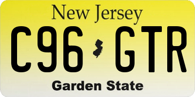 NJ license plate C96GTR