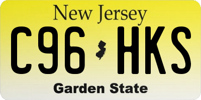 NJ license plate C96HKS